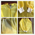 Robe d&#39;isolation jaune avec certificat CE PP + PE laminé